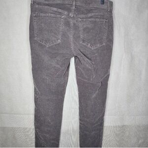 Old Navy Corduroy Pants Gray Cotton Stretch Mid Rise Straight 12